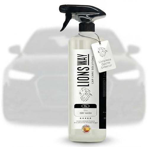 LionsWay: Limpieza de Coche en Seco con Cera de Carnauba. Detailing Profesional. Abrillantador Potente sin Agua. Tratami