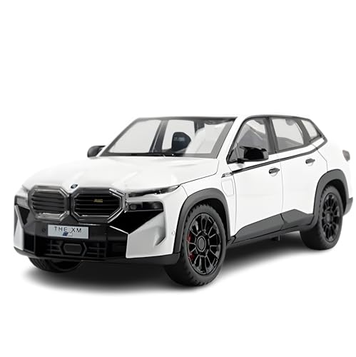 Image of 1:24 BMW XM Model Car Alloy Diecast Pull Back Toy with Lights & Music Openable Doors Metal Sports Car for Kids & Collectors Realistic Design Gift for Boys & Girls (White)