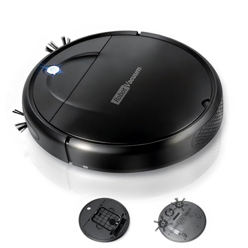 Robot Vacuum Cleaner, 3000Pa Powerful Suction, 2.56-inch Ultra-Slim Body, 120-Minute Long Battery Life, Quiet Operation, Smart Navigation, Suitable for Hard Floors/Low-Pile Carpets/Pet Hair-B by Generic - Used condition - US$28.10