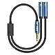 Kopfhörer Splitter MillSO 3,5mm Adapter für Audio und Mikrofon