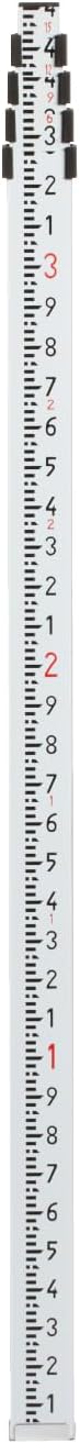 Spectra Precision GR151 15-Foot Telescopic Grade Rod (Tenths) — Aluminum Construction with Red Foot Marks & Protective Bag – 5 Sections