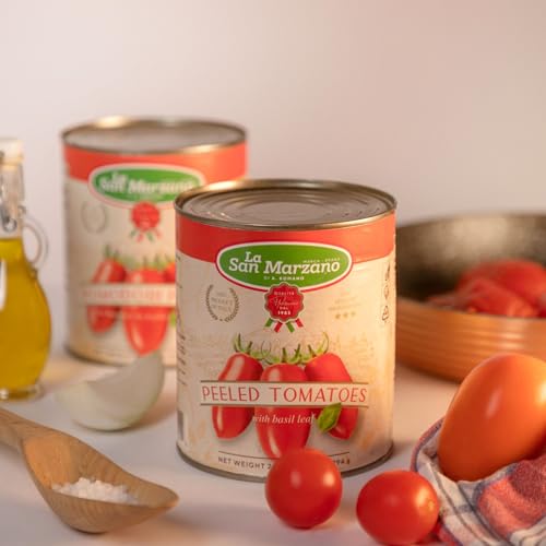 La San Marzano 6 Pack, La San Marzano, Italian Whole Peeled Tomatoes In Puree With Basil thumb #1