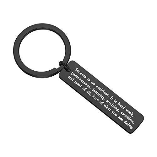 MYOSPARK Success Is No Accident Pele inspirational Quote Keychain Sport