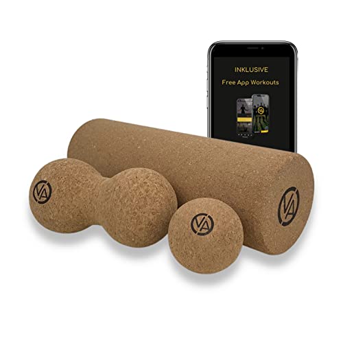 OVATIME Faszien Set Kork - Faszienrolle 30cm x 10cm, Duoball 15cm x 7cm, Faszienball 6cm x 6cm - optimale Vorbereitung auf Belastung, fördert schnelle Regeneration, Keine verklebten Faszien OVATIME Faszien Set Kork - Faszienrolle 30cm x 10cm, Duoball 15cm x 7cm, Faszienball 6cm x 6cm - optimale Vorbereitung auf Belastung, fördert schnelle Regeneration, Keine verklebten Faszien