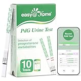Easy@Home PdG Test Strips: 10 Pack - Track Ovulation Insights with Progesterone Urine Tests – at Home Fertility Test for Women with Premom Ovulation App - PdG (Pregnanediol Glucuronide) Tests