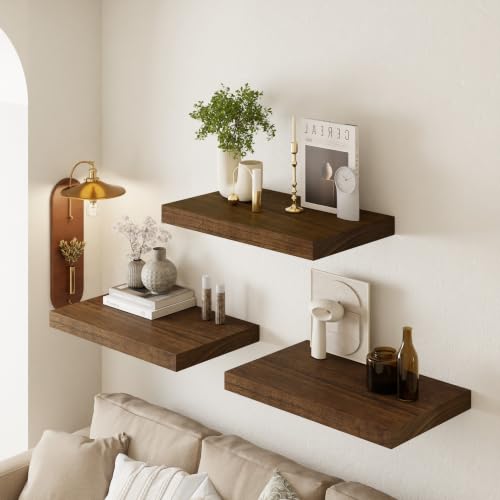 Image of 24in Floating Shelves, 3-Pack 12in Deep Wall Shelf