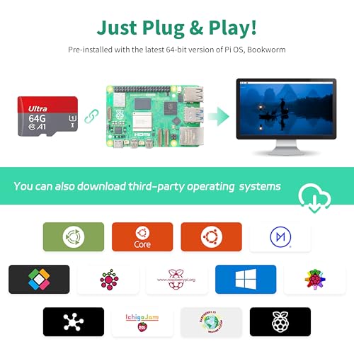 Raspberry Pi 5 kit de démarrage avec Pi OS pré-installé RAM extensible