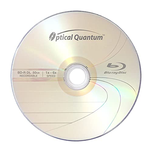 Image of 50 GB 6X Blu-ray Double Layer Recordable Disc BD-R DL Logo Top, 50-Disc Spindle (MPN: OQBDRDL06LT-50)