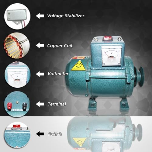 Generador AC Magneto Permanente 7kw, Sin Escobillas, 220V, Transmisión por Correa, Bobina de Cobre miniatura 3