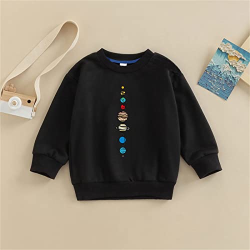 Child Kids Solar System View Sweatshirt Toddler Crewneck Long Sleeve Pullover Sweater Sport Tops for Boys Girls Sports3
