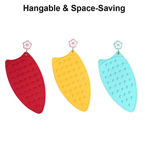 Silikon Bügelunterlage Bügeleisen Ablage, Haofy Hitzebeständig Silikonmatte für Heiße Bügeleisenablage, rutschfest Bügeleisenunterlage Isoliermatte zum Schutz Ihres Tisches Während des Bügelns, Rosa