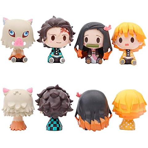 coil-c 4pcs Anime Figure Statues Model Mini Japan Anime Character Model Doll PVC Doll Cute Car Home Decoration Collection Toys Cover