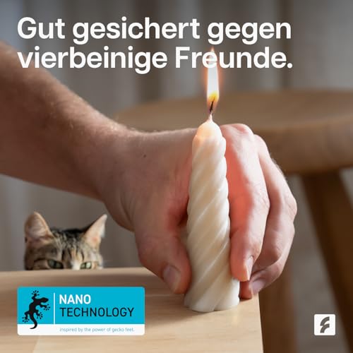 FIXWERK Nano Klebesticker | doppelseitige Klebepunkte | extra starke Nano Aufkleber | runde Klebepads | wiederverwendbar | wasserfest | transparent (2cm Durchmesser | 1mm Dicke)