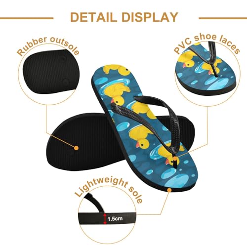 Cute Yellow Duck Men's & Women's Classical Beach Rubber Sandal Flip Flop Comfortable Slipper 214B32952