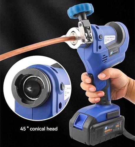 Kit de Herramientas inalámbricas de 220 V para abocardar tuberí de Cobre y Aluminio para Sistemas de climatización, con Herramienta desbarbadora y Cortador. Compatible con