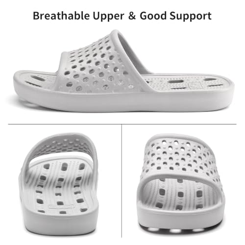 Image of Xomiboe Shower Shoes Men Quick Drying Women Shower Sandals Non-Slip Comfortable House Slippers Bathroom Hotel Flip Flops Slides With Students Gym