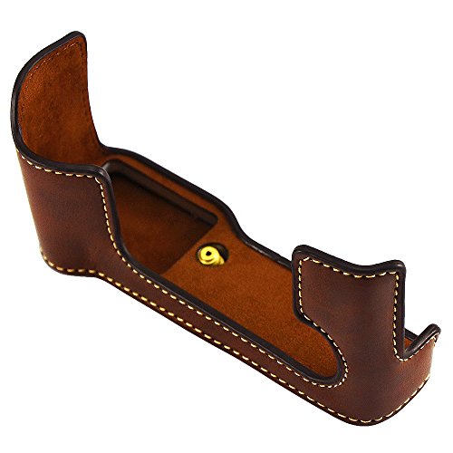 First2Savvv Leather Half Camera Case Bag Cover Base For Fujifilm X-T20 Xt20 + Sd Card Reader + Anti-Lost Rope + Cleaning Cloth Xjpt-Xt20-D10Tz2 #TOP5