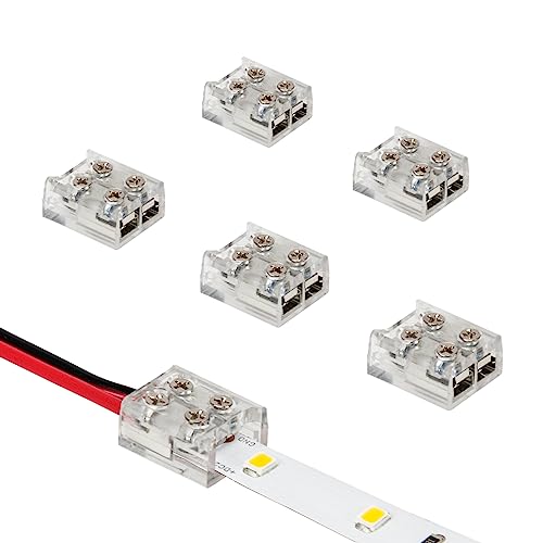 2 Pin LED Strip Light Screw Tape to Wire Connector (6-Pack) 566022