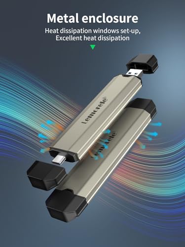 Lemorele M.2 NVMe SATA Enclosure, USB 3.1 Gen 2 to PCI-e Adapter for 2230/2242/2260/2280 M.2 NVMe/SATA SSDs (M-Key/M+B Key, 10Gbps) - Image 2