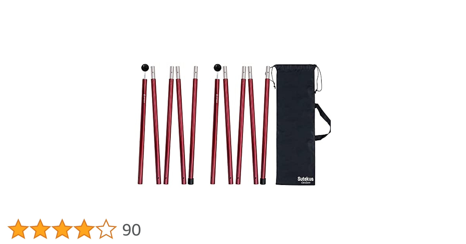 アルミ製 テント タープ ウイング ポール直径19ｍｍ総長190cm 2本セット Amazon | Sutekus アルミ製 テント タープ ウイング 用