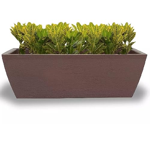 VASO POLIETILENO JARDINEIRA G DECORATIVO P/PLANTAS E JARDINS (Marrom)