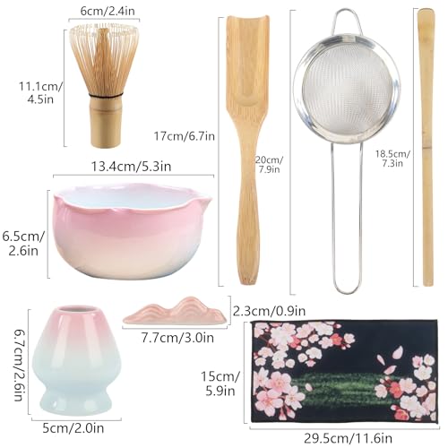 Coffret cadeau à matcha de 8 pièces pour amateurs de thé