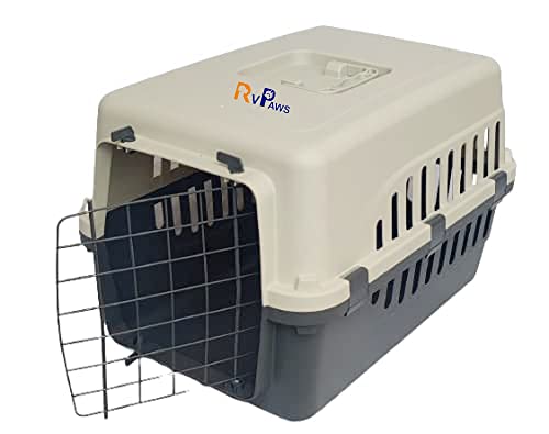 RvPaws Heavy Duty Dog Airline Travel Flight Crate Carrier Kennel, Cage for Pet IATA Approved, Blue and White - Dimension Length in Inch - (19.96 /Width 13.19 /Height 13.07) (B09X1SF8CL) Amazon Price History, Amazon Price Tracker