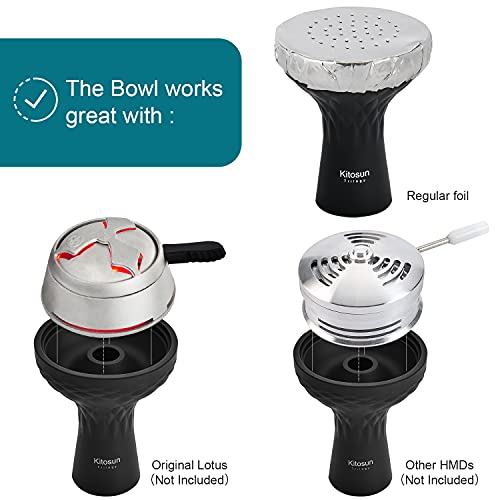 Kitosun Phunnel Silikon Shisha Kopf - Premium 70 Grad haltbare Silikon material 15Gramm Shisha Aromen einfache Reinigung… – Bild 6