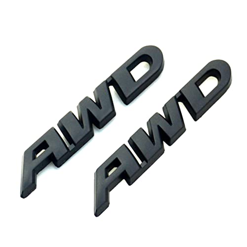 Emblema 3D AWD de metal negro para personalizar el capó de vehículos 4x4 Off Road