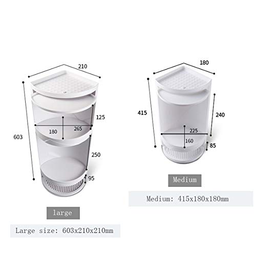 Étagère d'angle rotative étanche Nizer pour optimiser une petite salle de bain - 4