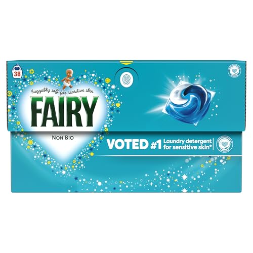 Fairy Non Bio Washing Liquid Pods, Voted No1 For Sensitive Skin 38 Washes