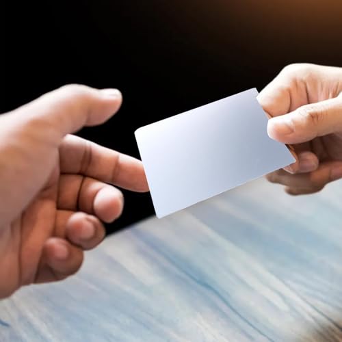 Bustlwor 80 Stück Transparent Blanko PVC Karten, 86 x 54mm Mattiert Rohlinge Namenskarte, für Büro und DIY Geschenkkarte (Mattiert）
