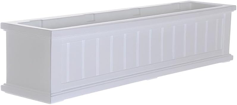 Mayne Cape Cod 4ft Weatherproof Coastal Plastic Window Box in White