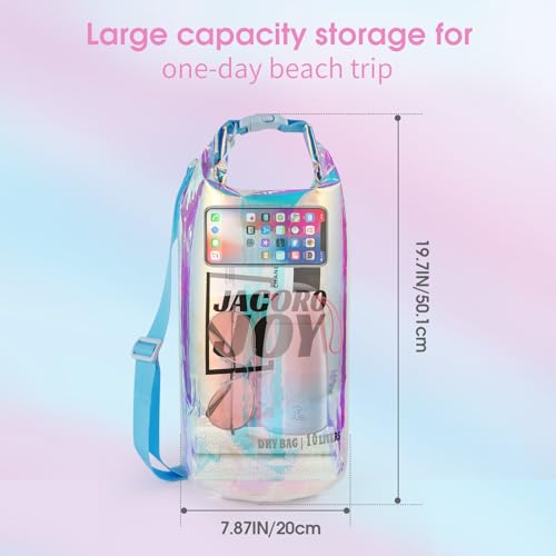 Bolsa seca iridiscente impermeable de 10 litros para playa miniatura 2