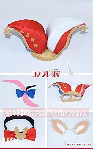 VTuber 尾丸ポルカ ニーハイ付きウィッグ、靴付き コスプレ衣装 風 コスチューム 【東雲（しののめ）】