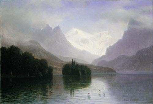 Peinture à l'huile Albert Bierstadt fait main par des professeurs d'art