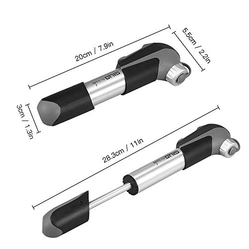 Leeofty Mini bomba de bicicleta da bomba de bicicleta 80 psi bomba de ar de alta pressão da bomba de