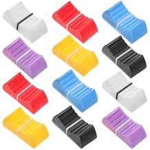 Fader Replacement Pull Caps 12Pcs Black Straight Slide Potentiometer Knobs for Mixer Console Compact Sound Control Parts