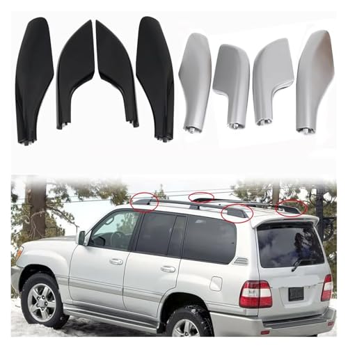 4 coques de barre de toit Toyota Land Cruiser 1998-2007 en ABS