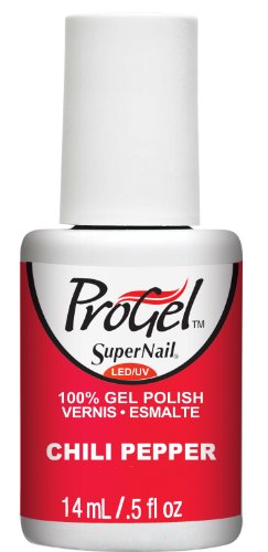 Supernail Progel Nail Lacquer, Chili Pepper, 0.5 Fluid Ounce #TOP8