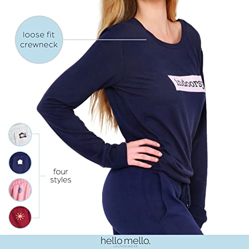Hello Mello Best Day Ever Top Round Neck Lounge Sweater Long Sleeve Shirt for Women and Girls with Gift Bag4