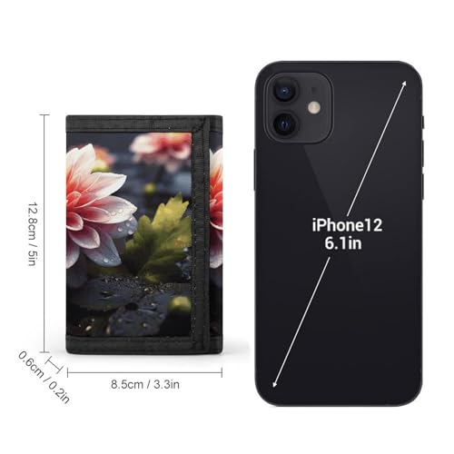 Flower Trifold Wallet for Men - Money Clip Slim Wallets with Multiple Card Slots Minimalist Small Front Pocket Wallet for Everyday Carry2