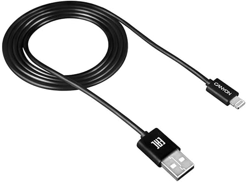 CANYON Lightning Câble USB pour Apple, Rond, 1 m, Noir, Cne-cfi1b, 8 Broches pou