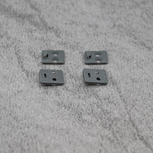 ULEIVA Repuesto de arrastre para barra de cortina, 4 unidades, color gris, compatible con IKEA KVARTAL (gris)