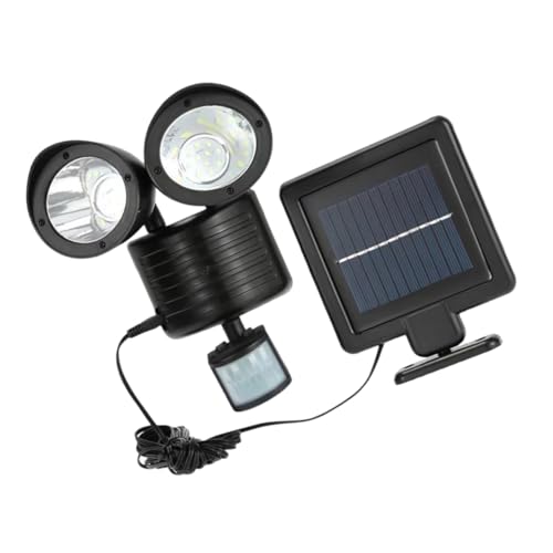 ORFOFE Lámpara Solar de Pared Doble con Sensor LED Foco Exterior para Jardín Iluminación Ecológica y Ahorro Energético Luz Blanca para Exteriores