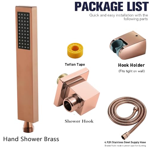 Set de Regadera Manual UAOGPLK Modelo 65608398-ROSEGOLD en Latón Color Oro Rosa miniatura 7