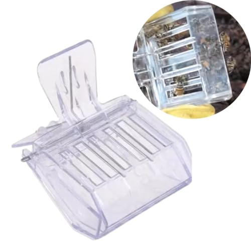 2 peça de ferramenta de captura de rainha gaiola de abelha rainha clipes de apicultura de plástico p