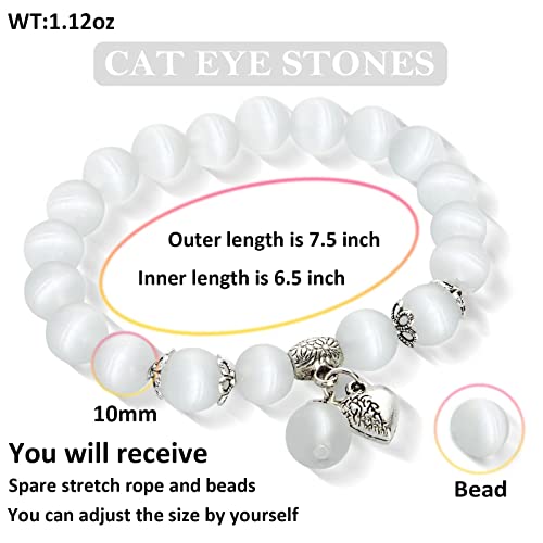 Natural Stretch Gemstone Bracelet Healing Stone Beaded Bracelets for Women Men Gifts (Unisex)3