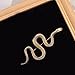 Snake Brooch Pin Vintage Coat Accessory Metal Animal Lapel Pin Banquet Badge Pins Backpack Bag Pin (Gold)