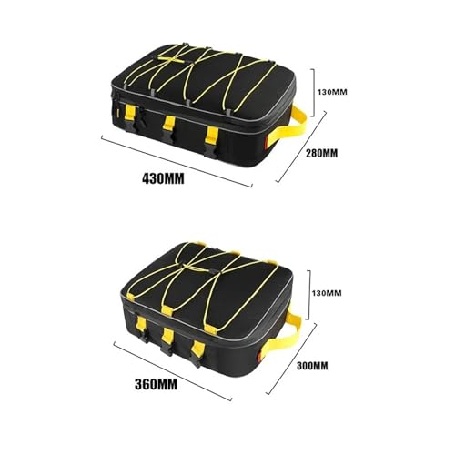 Rangement bagages et sacoches universelles de boîte supérieure jaune